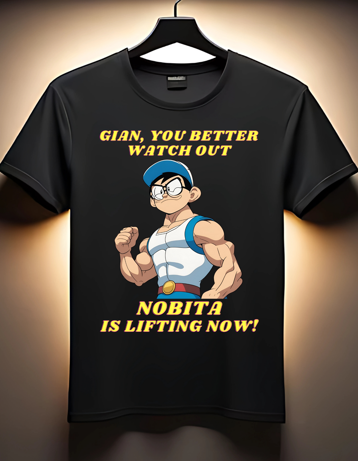 Nobita Gym Motivation T-Shirt