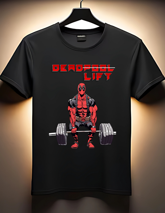Deadpool doing Deadlifts Gym T-Shirt