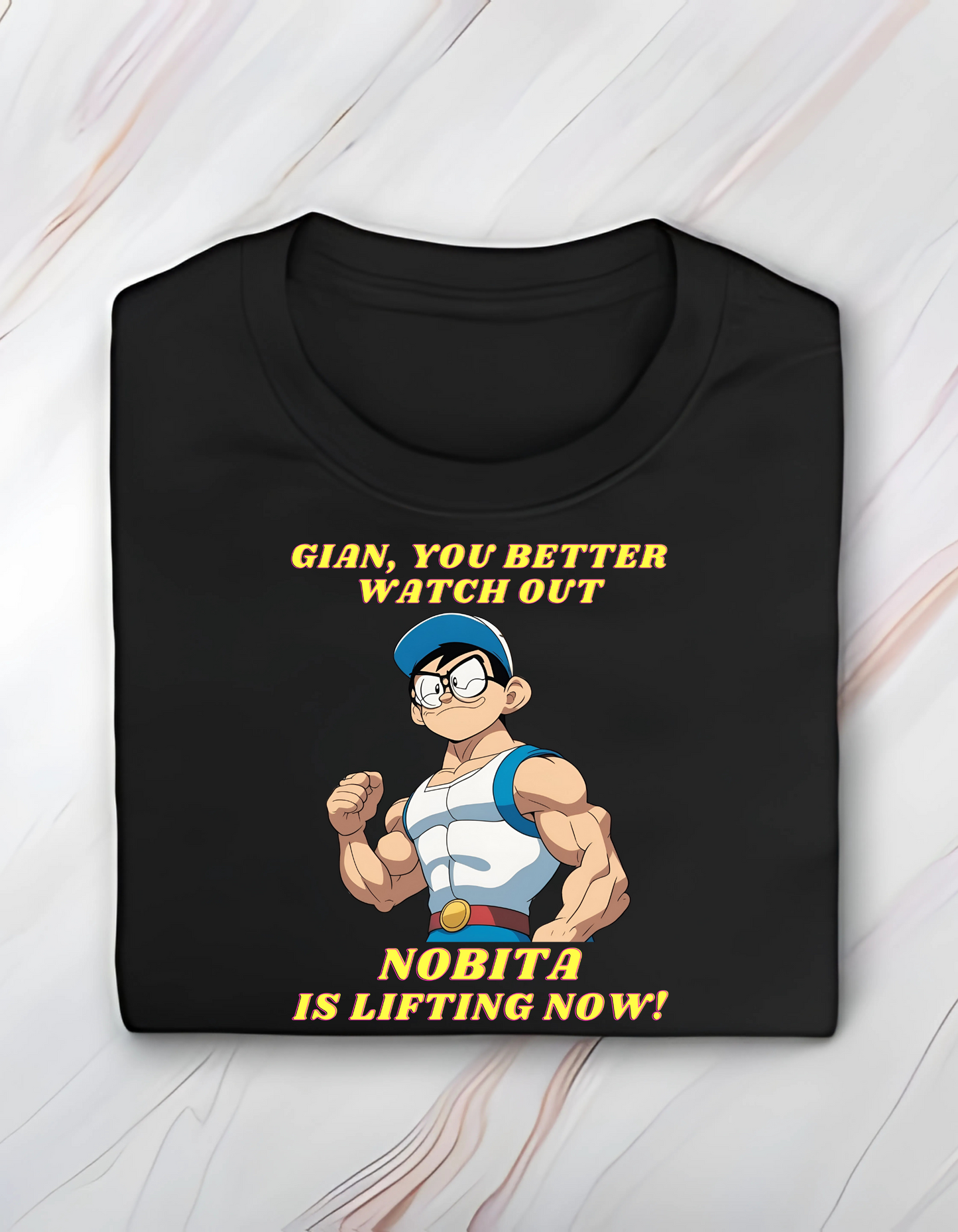 Nobita Gym Motivation T-Shirt
