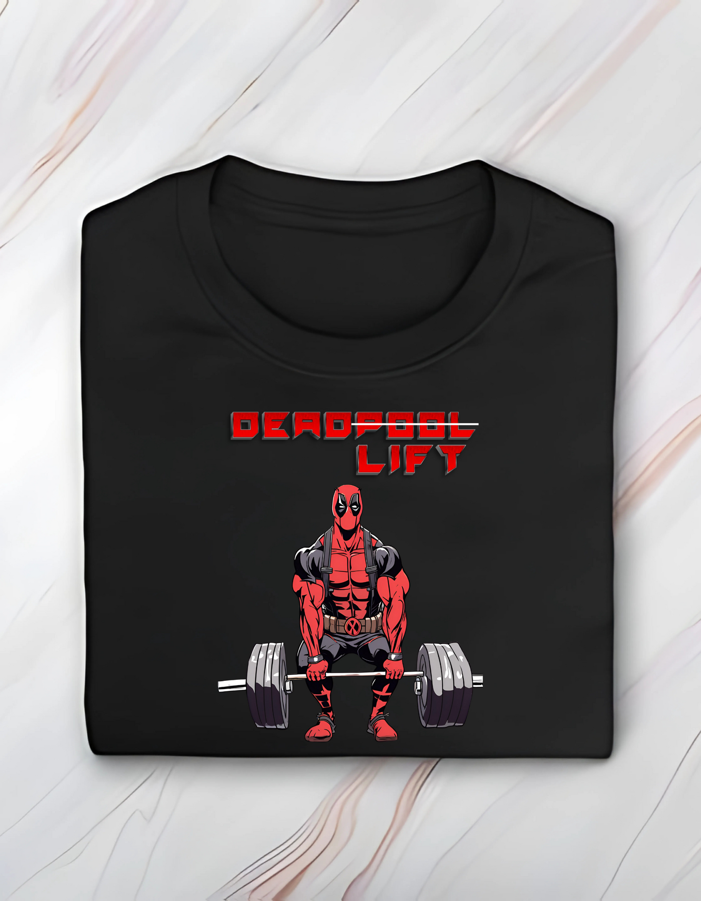 Deadpool doing Deadlifts Gym T-Shirt