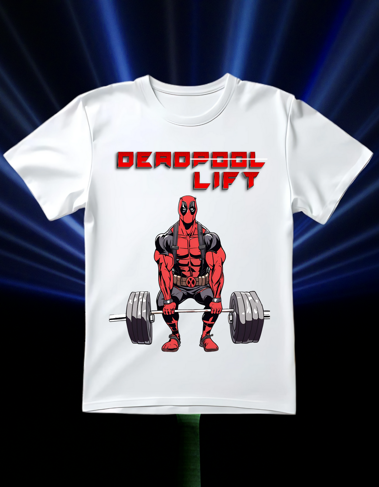 Deadpool doing Deadlifts Gym T-Shirt