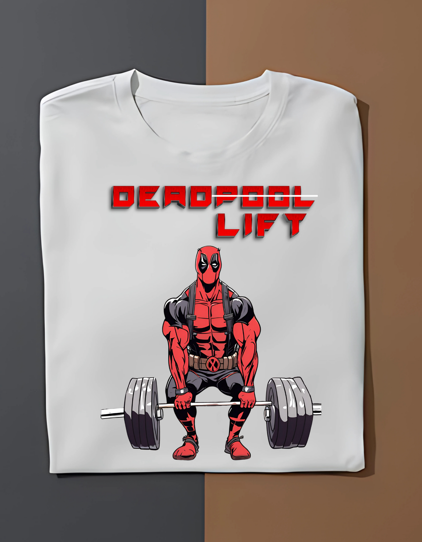Deadpool doing Deadlifts Gym T-Shirt