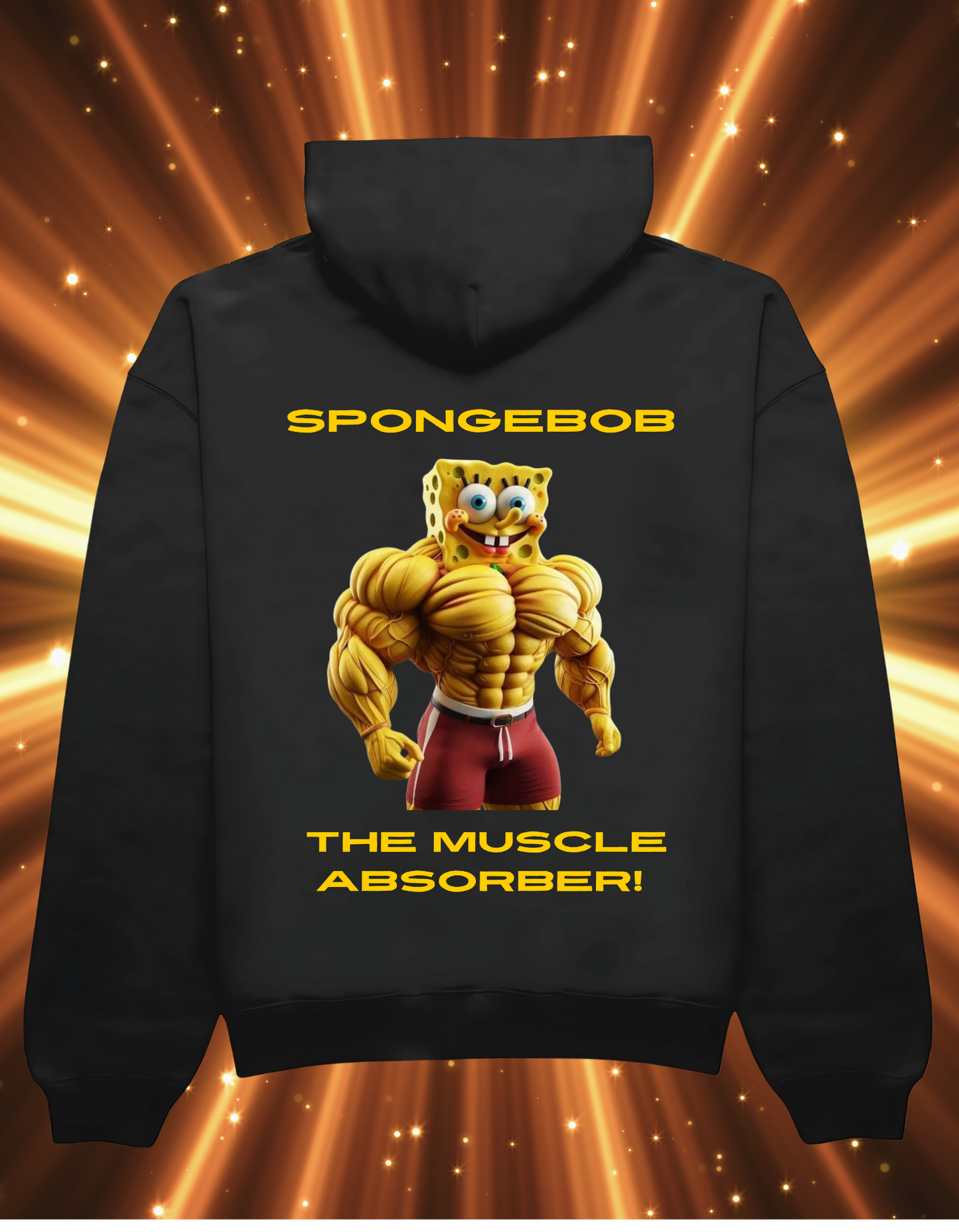 Muscular Spongebob Gym Hoodie