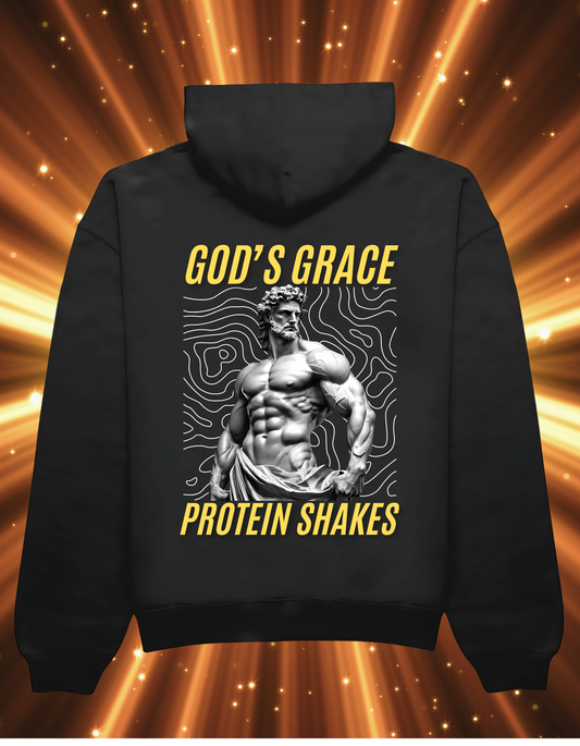 God´s Grace  and Protein Shakes - Gym Hoodie