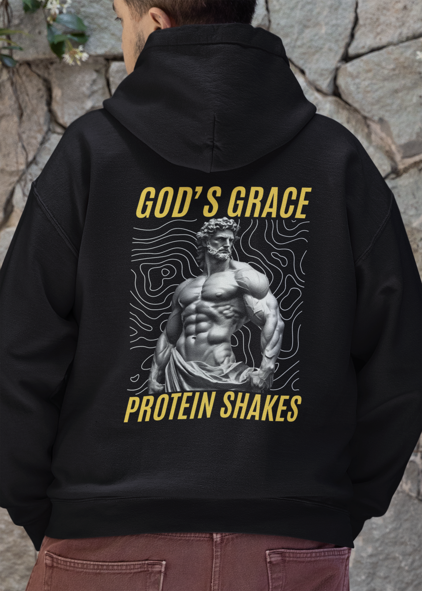 God´s Grace and Protein Shakes - Gym Hoodie