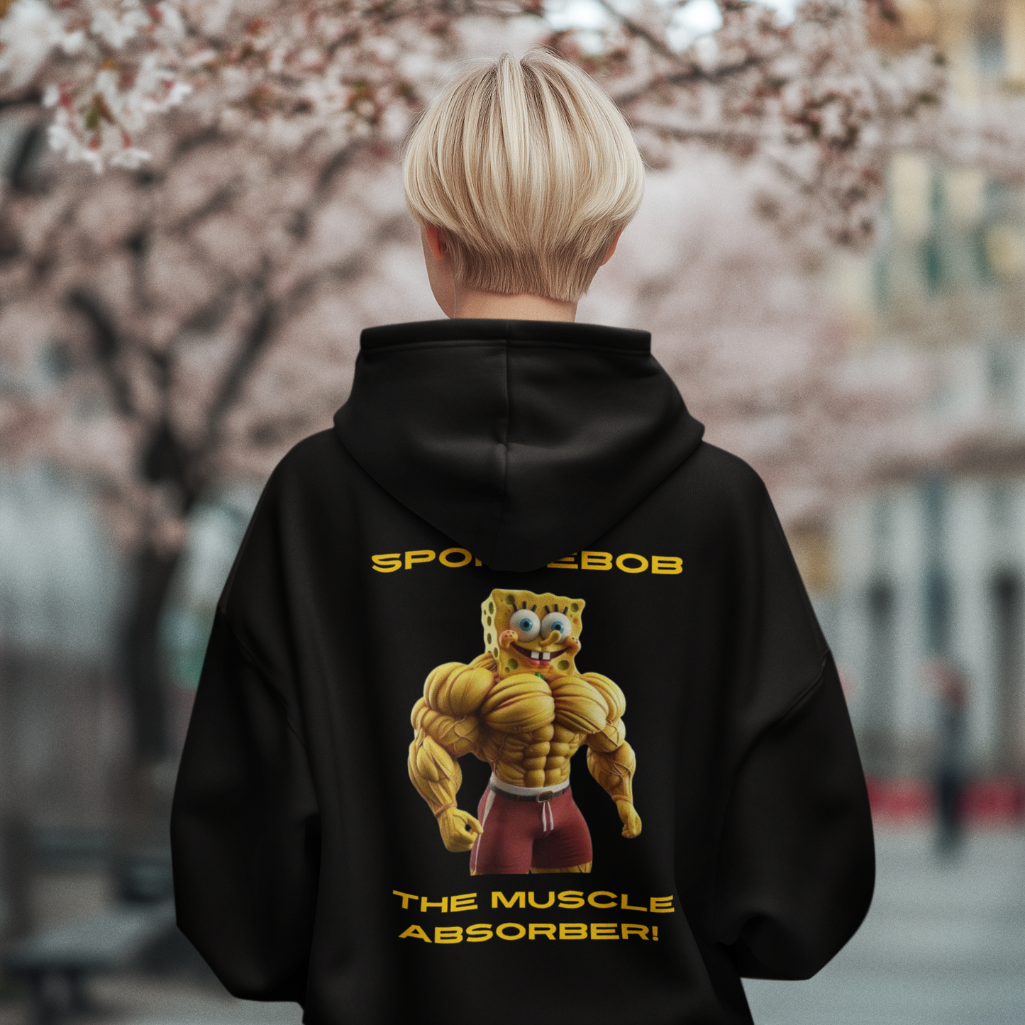 Muscular Spongebob Gym Hoodie