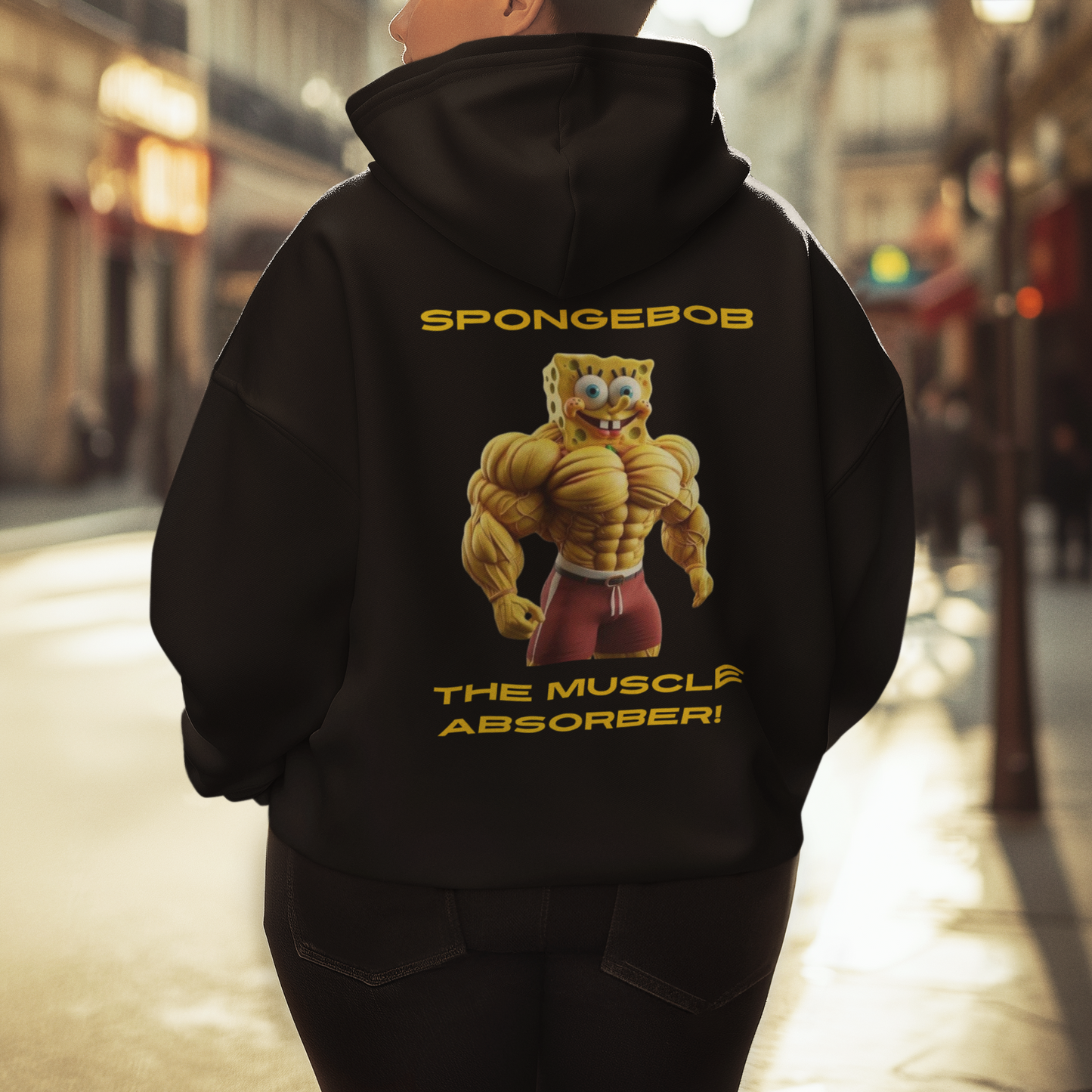 Muscular Spongebob Gym Hoodie