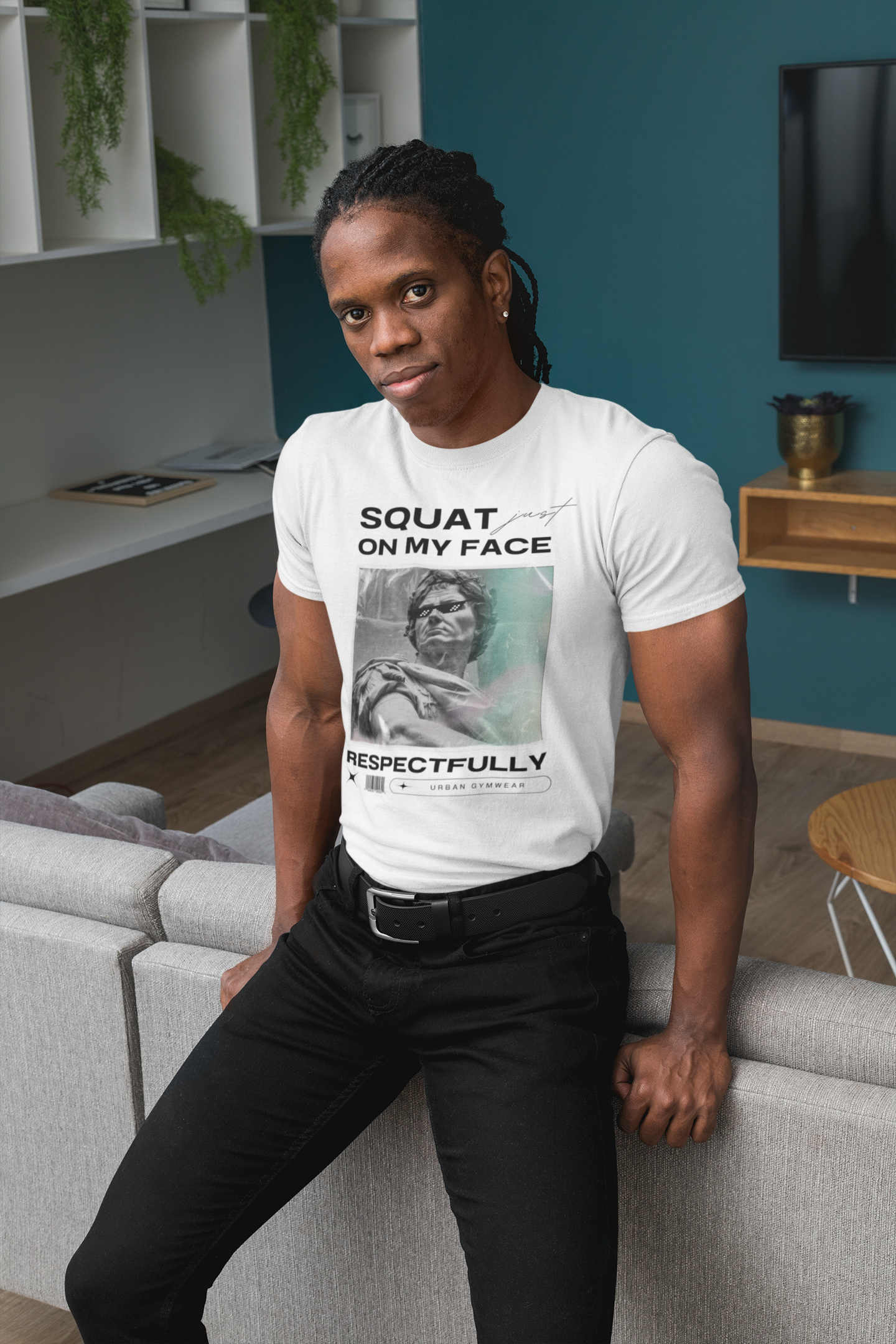 Squat On My Face - T-Shirt - White