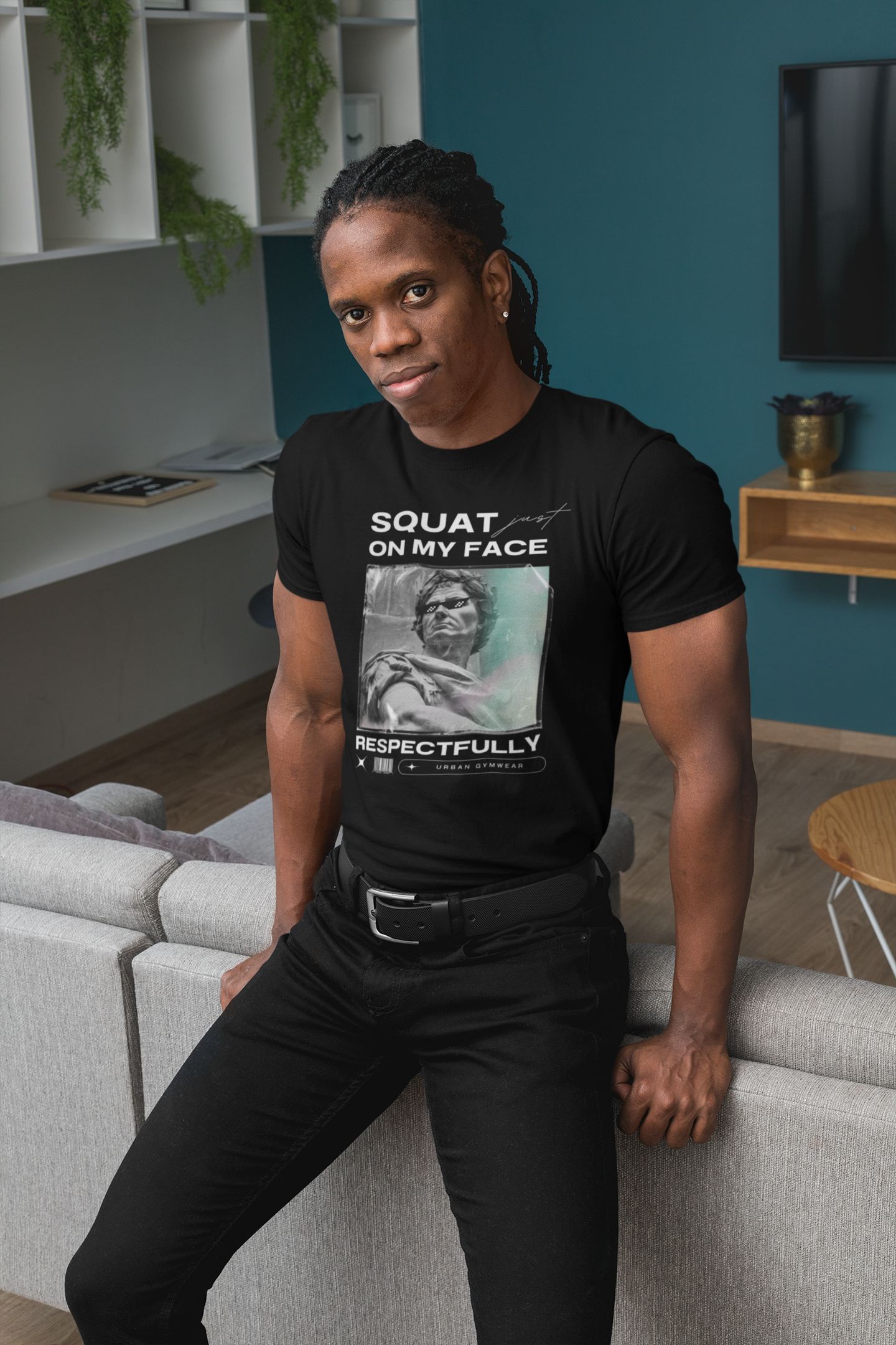 Squat On My Face - TShirt - Black