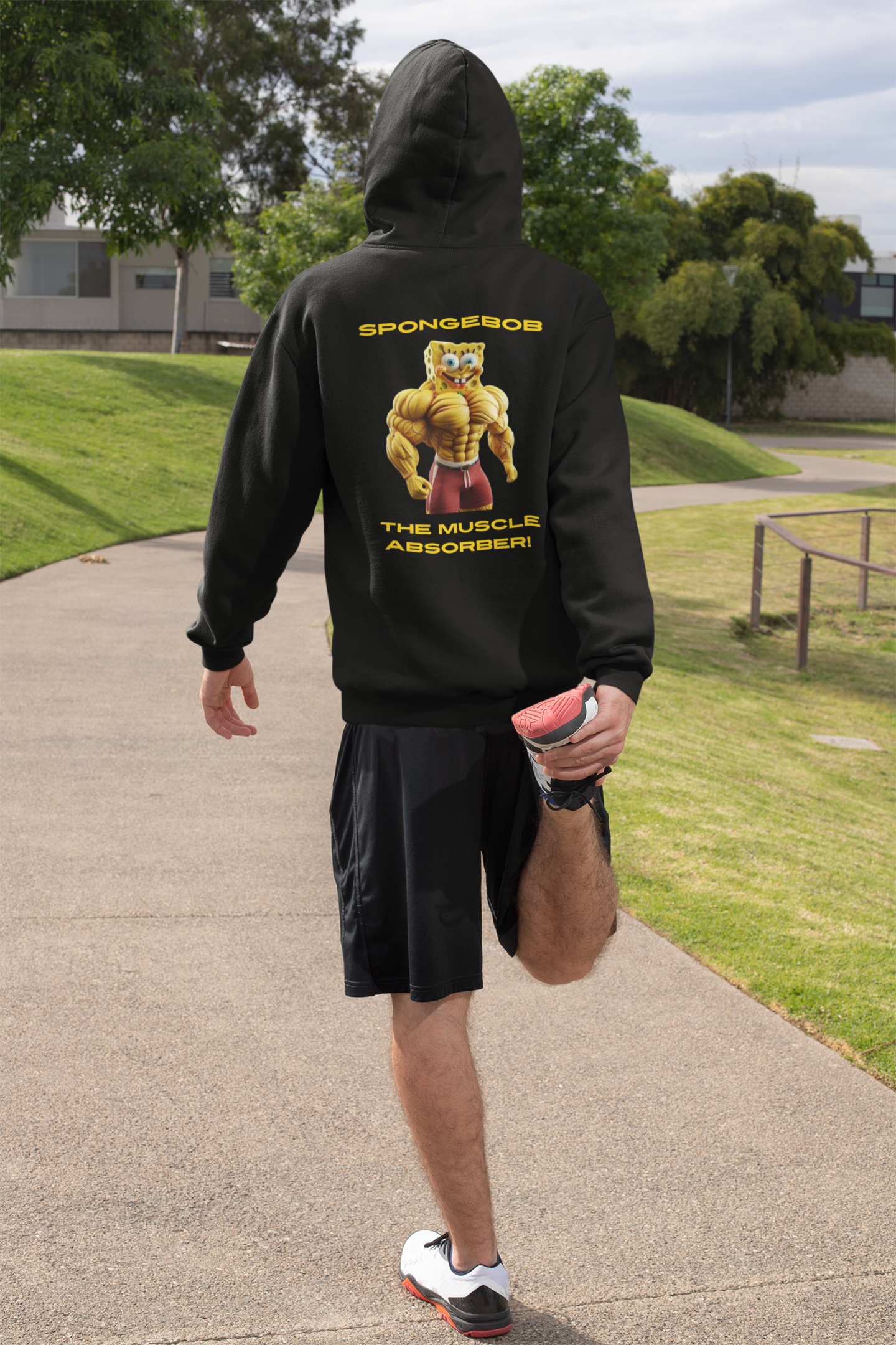 Muscular Spongebob Gym Hoodie