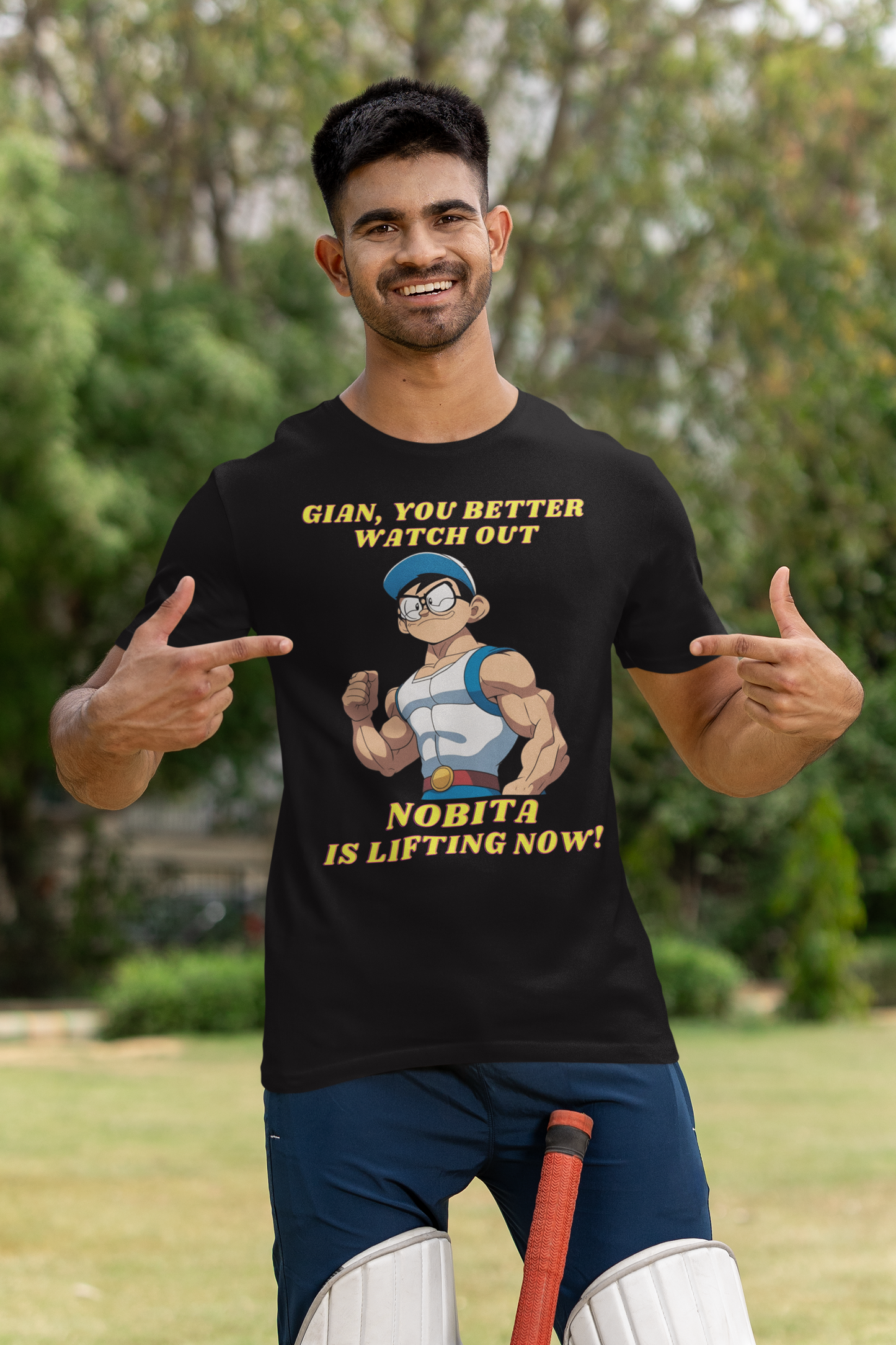 Nobita Gym Motivation T-Shirt