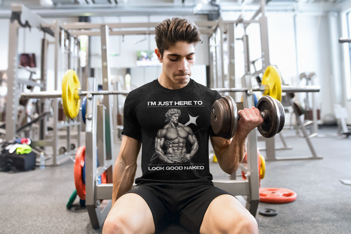 I am here to look good naked - Gym T-shirt