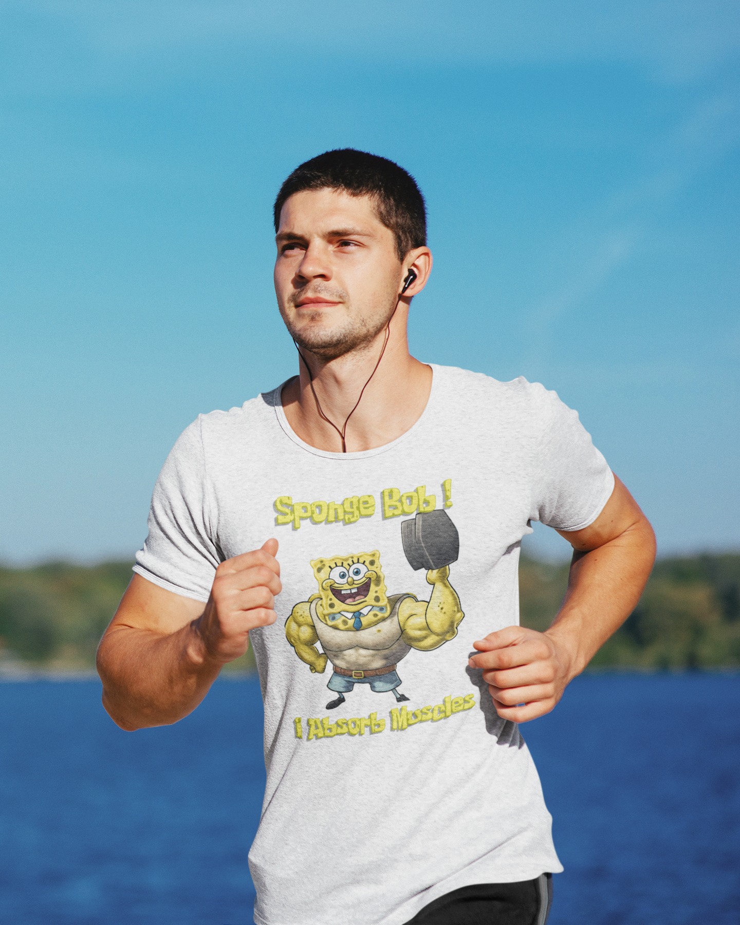 Sponge Bob - I absorb muscles - Gym T-Shirt