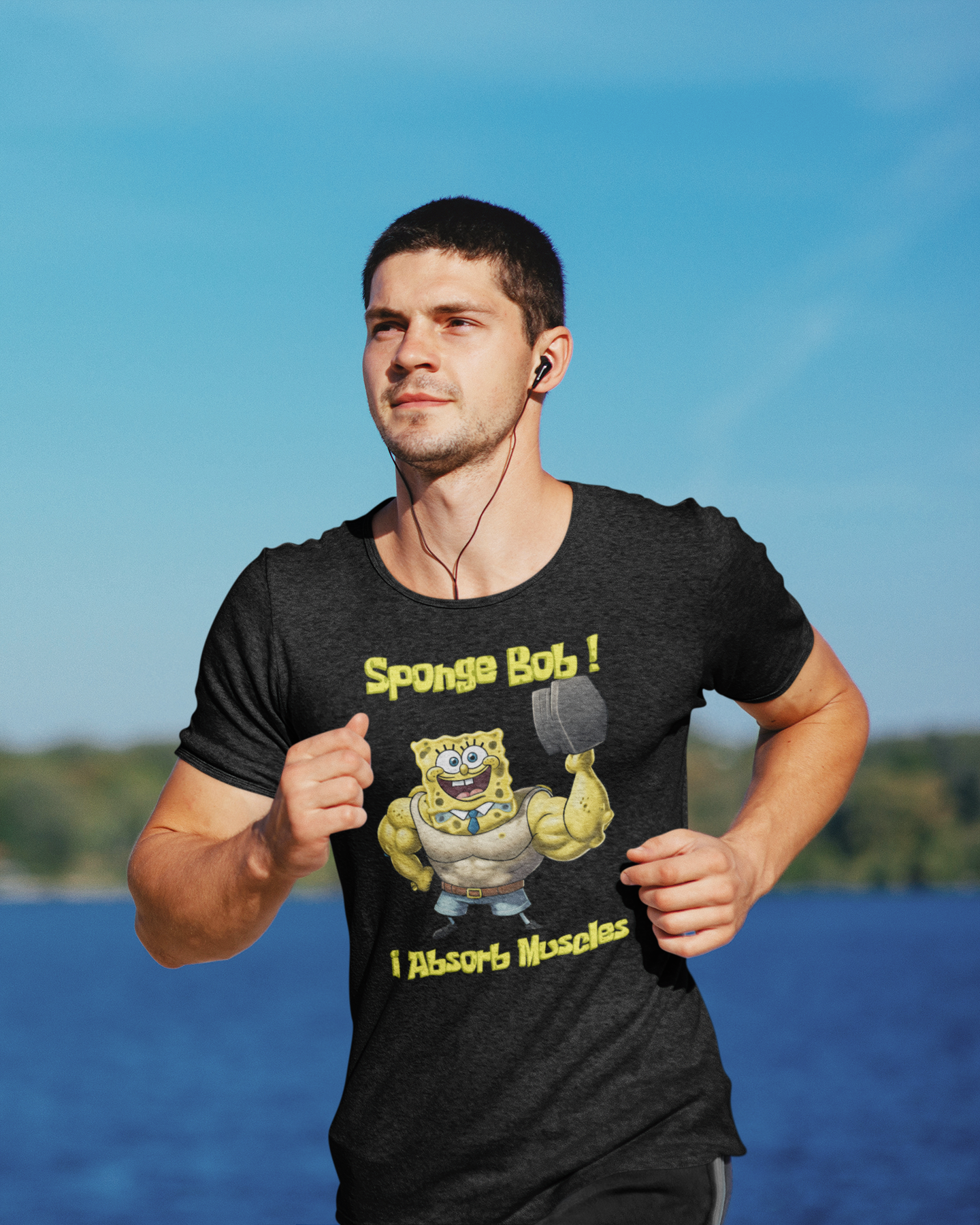 Sponge Bob - I absorb muscles - Gym T-Shirt