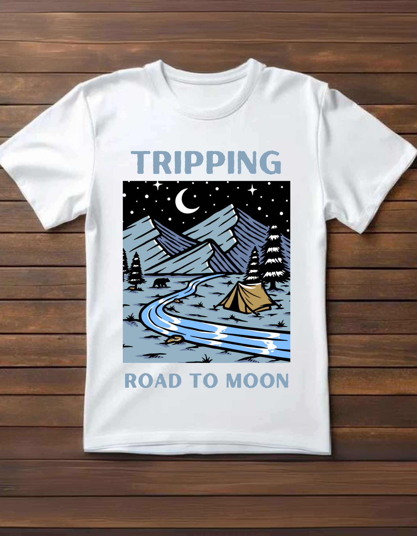 Tripping - Way to Moon - White - T Shirt